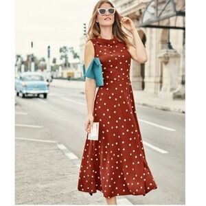 Boden Brown Polka dot Dress Size 6